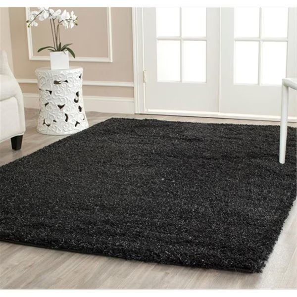 2 ft. 3 in. x 11 ft. Runner Black California Shag Rug, Safavieh, Mfr#: SG151-9090-211